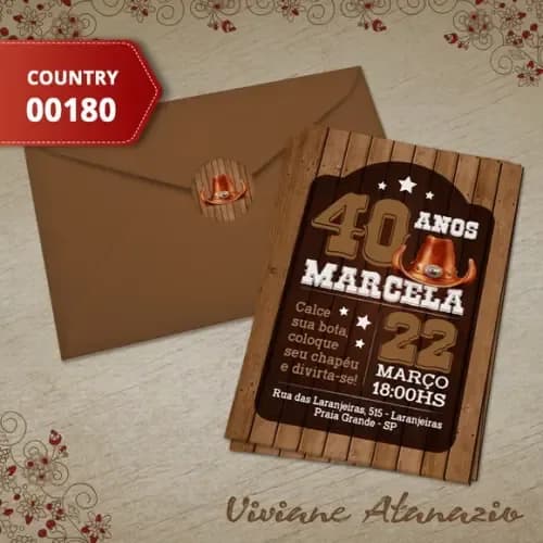 Convite Country - 00180