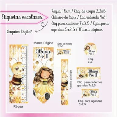 60 Etiquetas Escolares