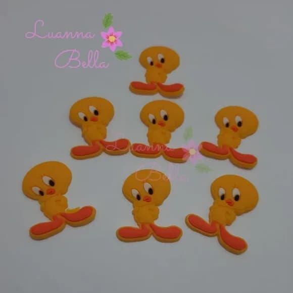 Apliques Emborrachados Modelo Piu Piu - pct c/7 unidades