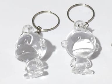 Chaveiro Macaco de Acrílico 3,8cm Pacote com 10 Unidades