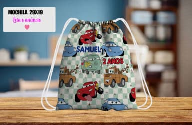 Mochilinha personalizada para lembrancinhado Carros Disney