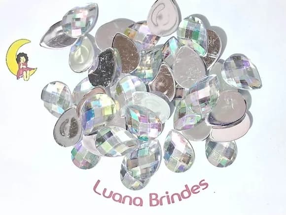Chaton Gota Fruta Cor 18x25mm Pacote com 30 Unidades