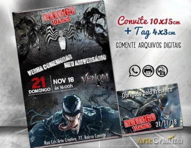 CONVITE DIGITAL C/TAG Venom