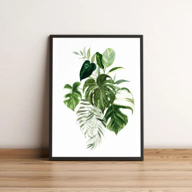 Quadro Folhagem Tropical Minimalista 2673