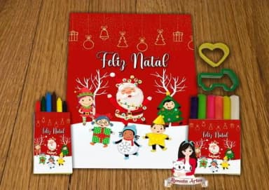 Kit Passatempo Personalizado de Natal Novo