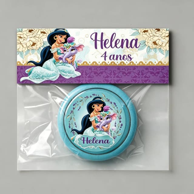 Iô iô Personalizado para lembrancinhas Princesa Jasmine