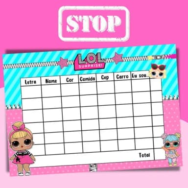 Jogo do Stop ( Conhecido Como Adedanha)