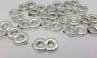 Aplique Símbolo do Infinito Prateado de 1,9cm - 20