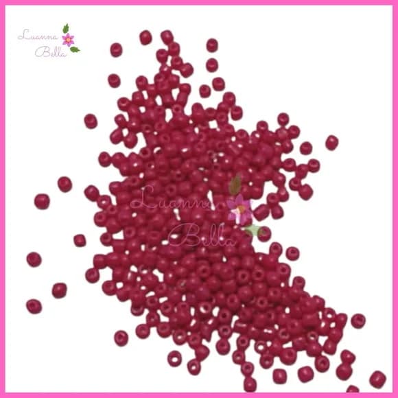 Missanga acrílica na cor Pink -Pct c/ 60 gramas