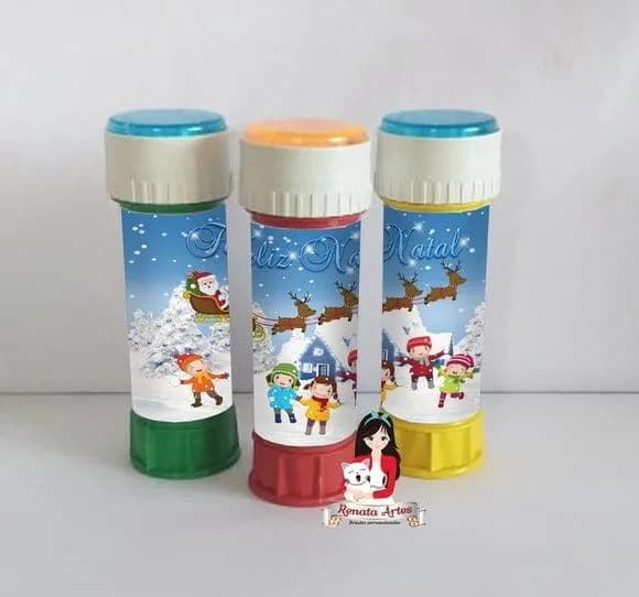 Bolinha de Sabão Personalizada de Natal