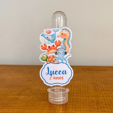 Apliques para Tubetes Personalizados FUNDO DO MAR MENINO - Decoração de Festa | Lembrancinhas | Aniversário | Personalizados