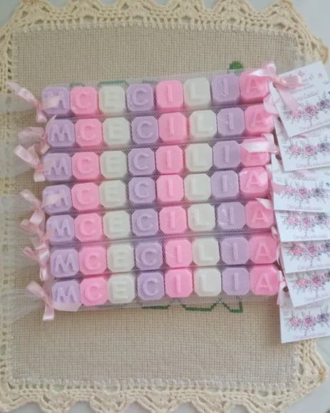 Lembrancinha Maternidade Mini Sabonete Nomes 8 Letras
