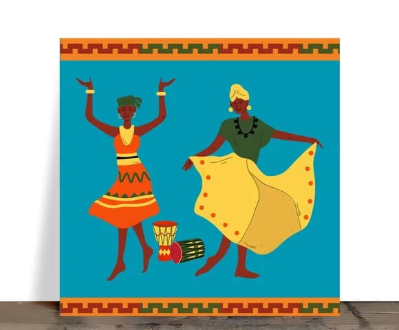 Azulejo Decorativo Afro 15x15 cm com Suporte