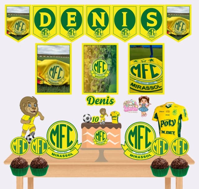 Kit Festa Só Um Bolinho MIRASSOL - Decoração de Festa