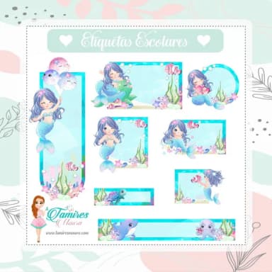 60 Etiquetas Escolares Personalizadas Prova D'agua