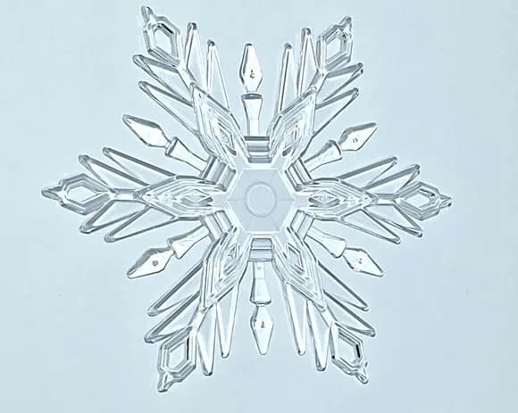 Floco de Neve 15cm Acrílico Pacote com 2 Unidades