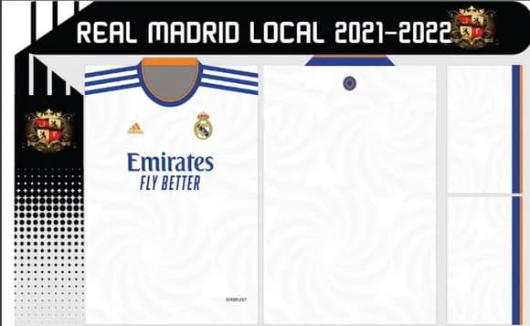Vetor Da Camisa Real Madrid Local 2021-2022