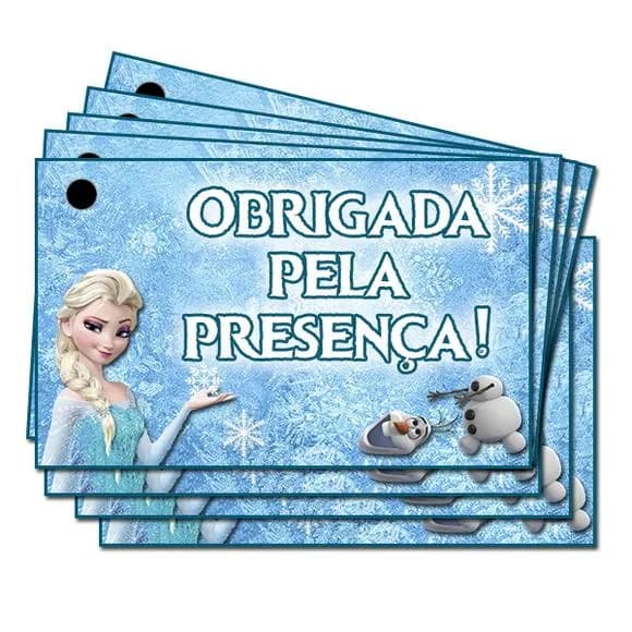 Tag de Agradecimento Frozen