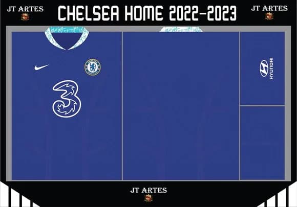 Vetor Da Camisa Do Chelsea 2021/2023