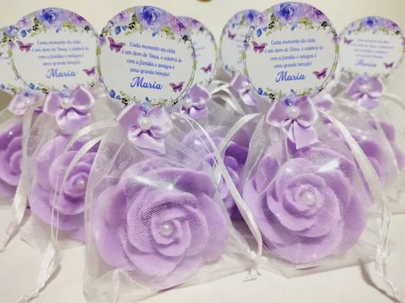 Lembrancinha de Aniversário 15 Anos: Sabonete Rosa Luxo