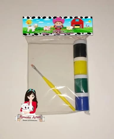 Kit Pintura Personalizado Fazendinha Rosa