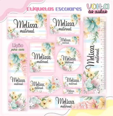 60 Etiquetas Flores