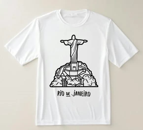 Camiseta Cristo Redentor Rio de Janeiro Estilizada