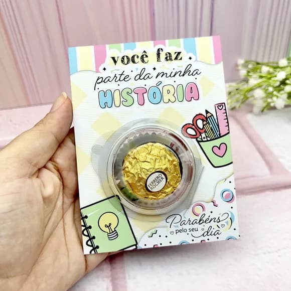 Card Professores com Blister para Doce - Não Acompanha Doce