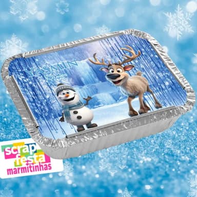 Marmitinha Personalizada Festa Boneco de Neve Frozen