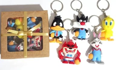 Chaveiro Looney Tunes 7cm - 5 Peças