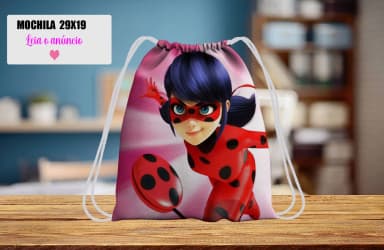 Mochilinha personalizada para lembrancinhas Lady Bug