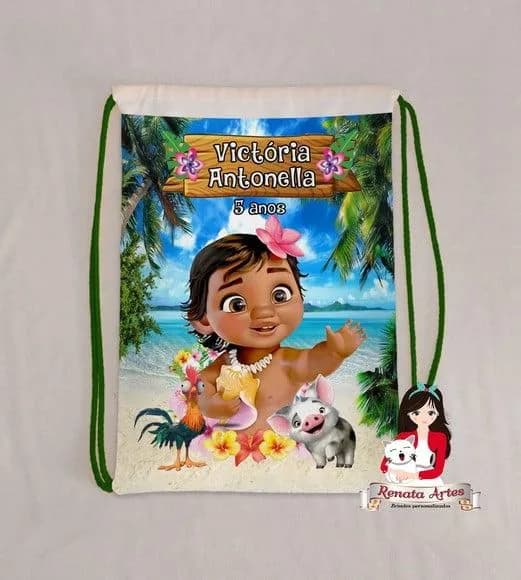 Mochilinha Personalizada Moana Baby