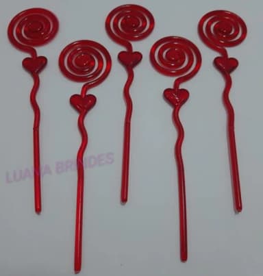 Espiral Vermelho de Acrílico Para Foto Pct 12 Unidades