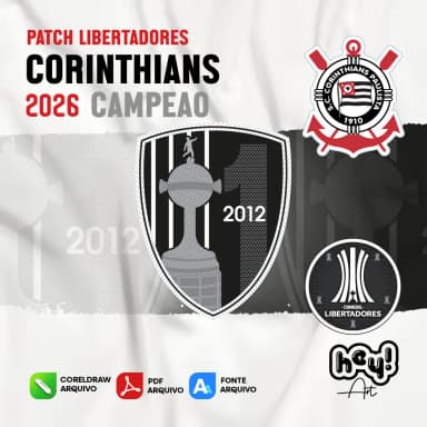 Patch Vetor Badge Santos Libertadores 2026 Vendedor verificado Envia no prazo Patch Vetor Badge Corinthians Libertadores 2026