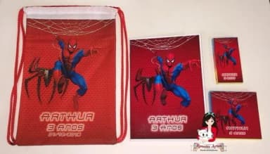 Kit Passatempo Personalizado na Mochila Homem Aranha