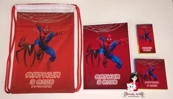Kit Passatempo Personalizado na Mochila Homem Aranha