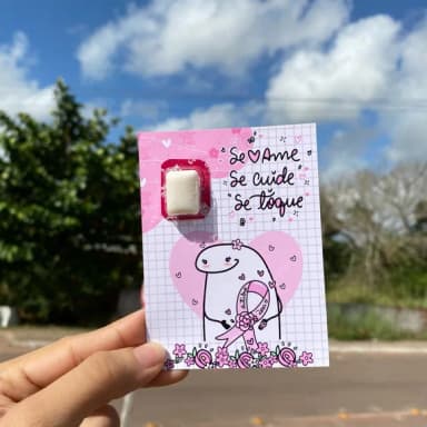 Card com Chiclete - Outubro Rosa