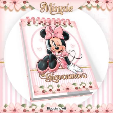 Bloquinho A6 Minie Rosa