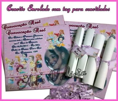Convite Personalizado Enrolado - 10x15cm