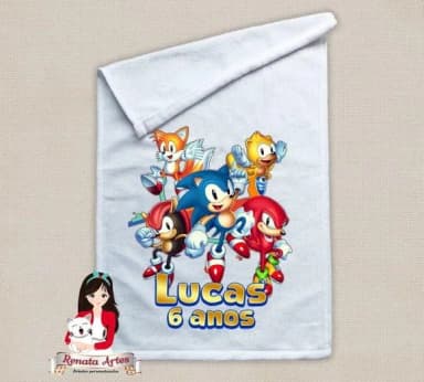 Toalhinha Personalizada Sonic