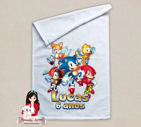 Toalhinha Personalizada Sonic