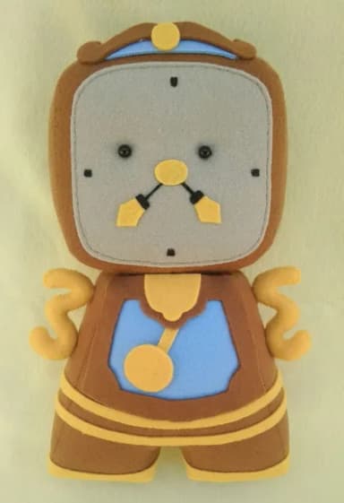 Horloge relógio Bela e a Fera em feltro