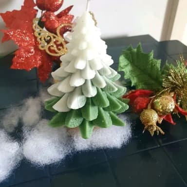 Vela Árvore de Natal com Tubo Lata Acetato
