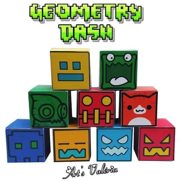 Caixa Cubo Geometry Dash - Valor Unitário