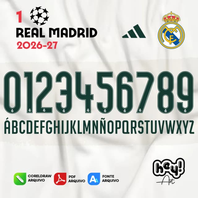 Fonte Vetor Real Madrid 2026/27