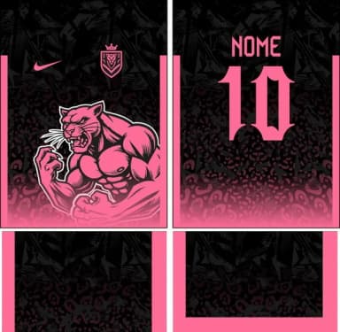 Arte Vetor Camisa Interclasse Pantera Rosa 287