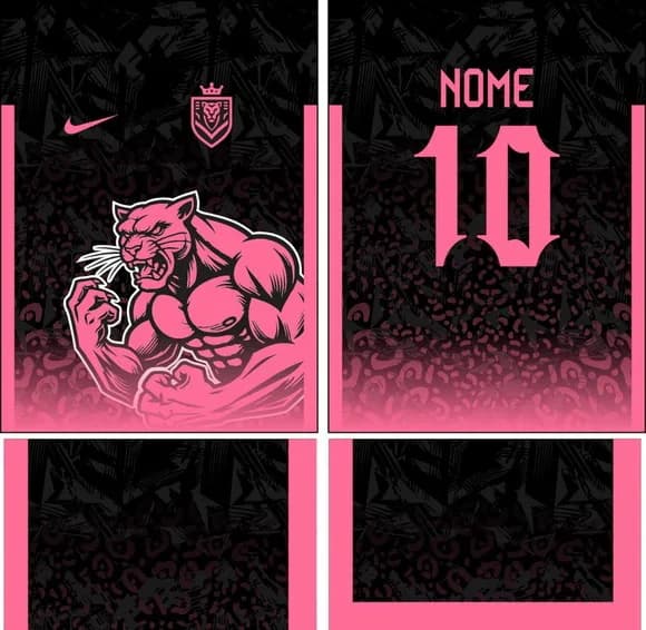 Arte Vetor Camisa Interclasse Pantera Rosa 287