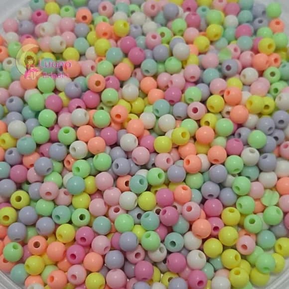 Bolinha Acrílica Colorida 6mm Pacote com 23 Gramas