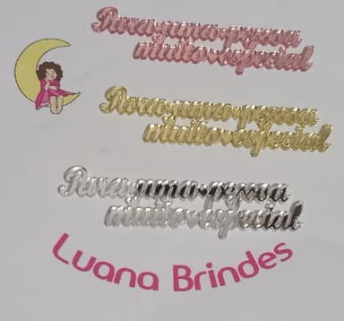 Plaquinha para Uma Pessoa Especial 3 Peças