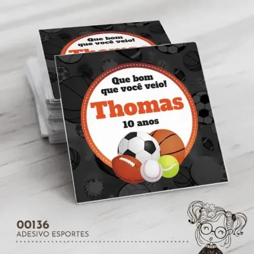 Adesivo Quadrado Esportes- 00136